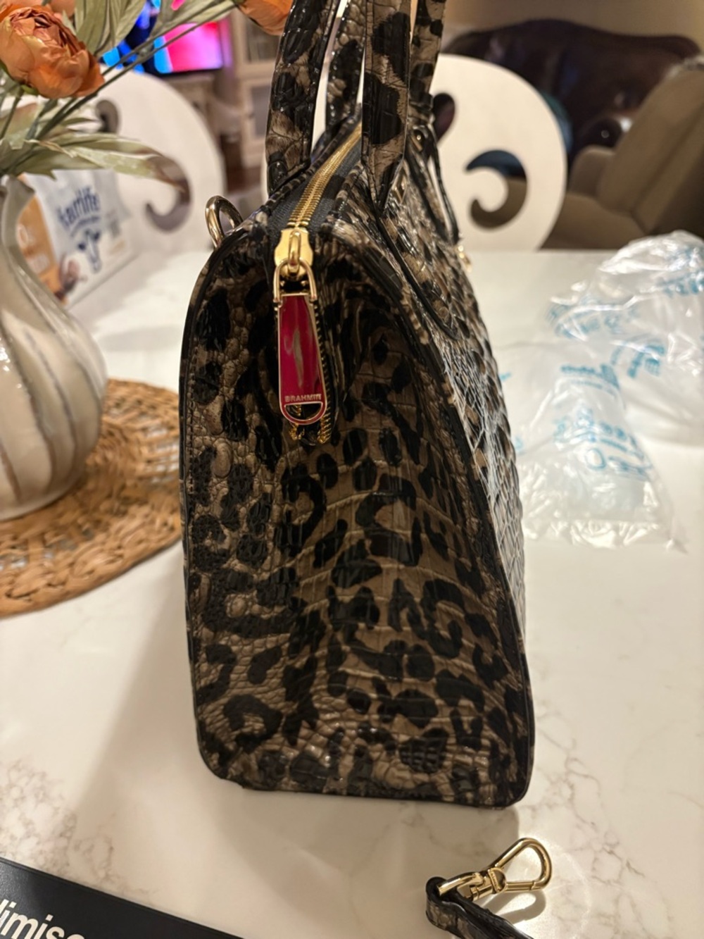 Brahmin Snow Leopard Caroline (like brand new) HTF - Picture 8 of 12